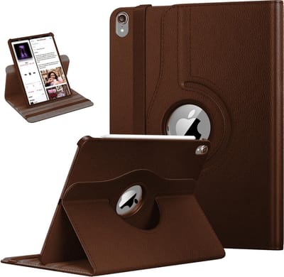 Hoes geschikt voor iPad Pro 2018 11 inch - 360 Graden Draaibaar Book Case Cover Kunstleer - Hoesje van iCall - Bruin