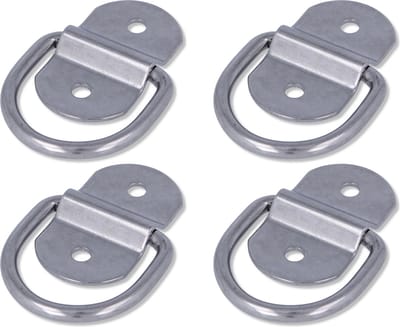 AMIG Oogplaat - 4 stuks - D-Ring Aanlegring - RVS AISI 316 - Sjoroog Groot Sterk Weerbestendig