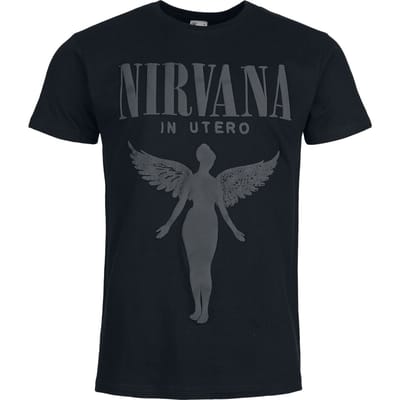 Nirvana T-shirt - Angel 3D Druck - M tot 3XL - voor Mannen - zwart