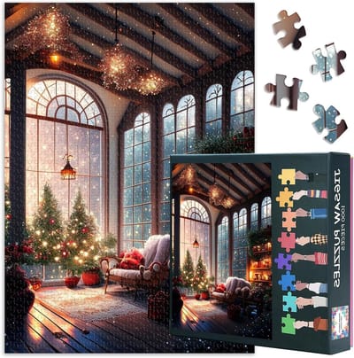 Legpuzzel 1000 stukjes - Volwassen puzzel winter - Ontspannend tijdverdrijf - Gedetailleerd fantasy design - 70 x 50 cm - Meerkleurig