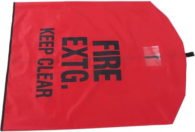 Brandblusser Beschermhoes - Veiligheidsafdekking Outdoor - Bescherming Buiten - Vorstbestendig Robuust - 100x75cm - Rood
