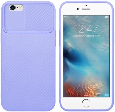 Cadorabo Hoesje geschikt voor Apple iPhone 6 / 6S in Bonbon Paars - Beschermhoes van flexibel TPU-silicone Case Cover en met camerabescherming