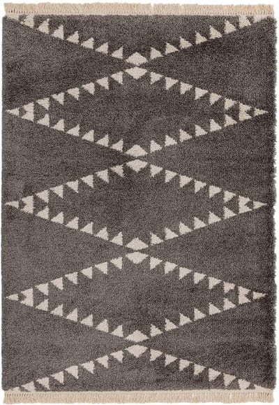 Easy Living - Rocco-Charcoal Vloerkleed - 160x230  - Rechthoek - Berber,Shaggy Tapijt - Modern - Beige, Grijs