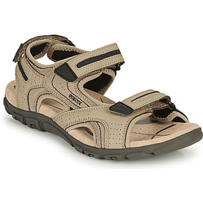 GEOX STRADA HEREN Sandalen - BEIGE/MARINEBLAUW - Maat 44