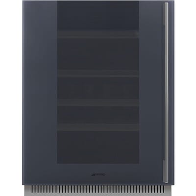 SMEG Inbouw Wijnklimaatkast Wijnklimaatkast, Linea, Inbouw, Positie scharnier: Links, Neptune Grey, 38, G