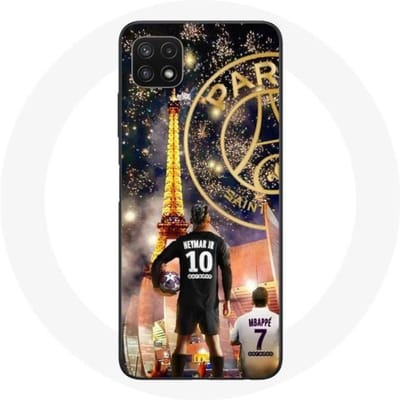 Coque pour Samsung Galaxy A22 5G PSG Neymar et Mbappé Joyeux noël