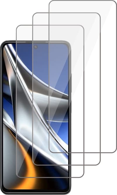 Screenprotector geschikt voor Xiaomi Poco X4 Pro - Gehard Glas Beschermglas Tempered Glass Screen Protector - 3 Stuks