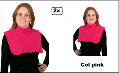 2x Piet col pink - Pieten col Sinterklaas feest pieten kraag pietencol