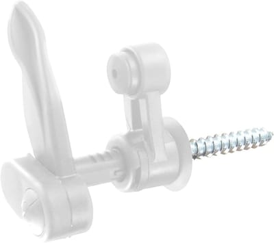 Composiet Luikenstop - Vleugelklep Beveiliger - Luiken Vastzetten - Schokabsorberend Systeem - 130 mm Lengte - Wit