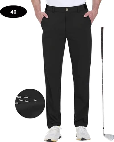 Bovista Golfbroek Heren - Golfkleding - Golfen - Golf Accessoires - Nette Pantalon - Zwart XXXL - Maat 56