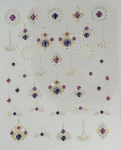 Nail Art Stickers - Nagel Stickers - Korneliya 3D Nail Jewels DeLuxe - DL14 Shiny Agate