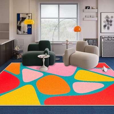 Nordic Abstract KARPET Flanel VOOR WOONKAMER Huisdecoratie Slaapkamerkleden Wasbaar Antislip Lounge Vloer Bedmatten Antislip 160*200cm