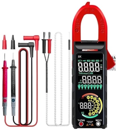 Tangen-Multimeter - Spanningstester Ampèretang - Elektrische metingen - Automatische identificatie - 400A 600V - Zwart