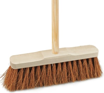 Sorex Bezem binnen - kokos - 40 cm - steel 150 cm - zachte bezem - kamerveger
