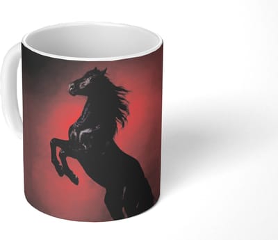 Mok - Koffiemok - Hengst - Steigert - Rood - Mokken - 350 ML - Beker - Koffiemokken - Theemok