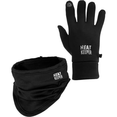 Heatkeeper Heren Winter Set Techno - Nekwarmer + Handschoenen - Zwart-S/M
