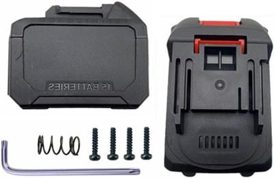Batterijbox Lithium-ion - Accu Opbergkoffer - Gereedschap Organisatie - Veilige Kortsluiting Bescherming - 10 x 8 x 7 cm - Zwart