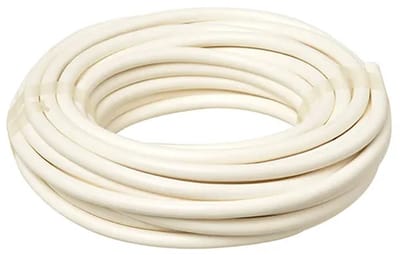 10 meter rond huishoudsnoer wit ongeaard
