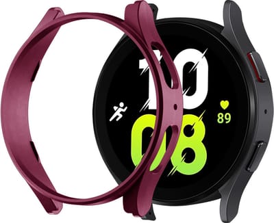 Strap-it PC Hard Case – Geschikt voor Samsung Galaxy Watch 5 44mm – Full Protect – Bordeaux