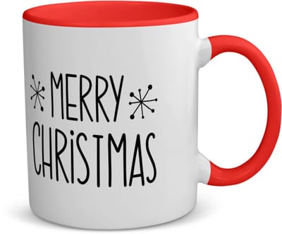 Akyol - kerst merry christmas koffiemok - theemok - rood - Kerstmis - kerst beker - winter - kerst - christmas - kerst cadeau - 350 ML inhoud