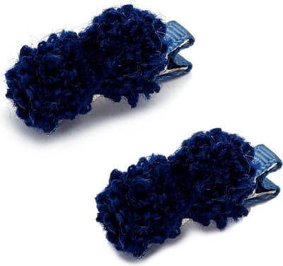 Nobleza Vachtspeldjes - Voor Hond/Kat - Set 2 Spelden - Vachtknipje - Clipje - Pluche Balletjes - Blauw