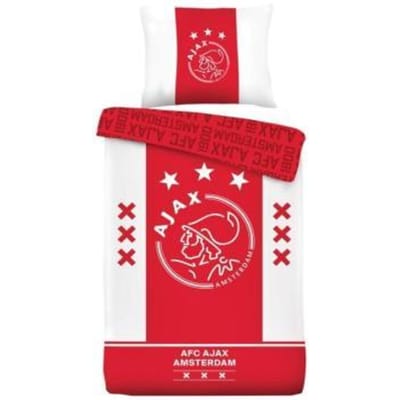 Ajax dekbedovertrek Logo Rood Wit Rood 140x200cm Dekbedovertrekken