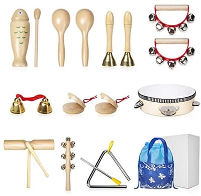 Houten Percussieset voor Kinderen - Muziek, Speelgoed en Educatief Spel
