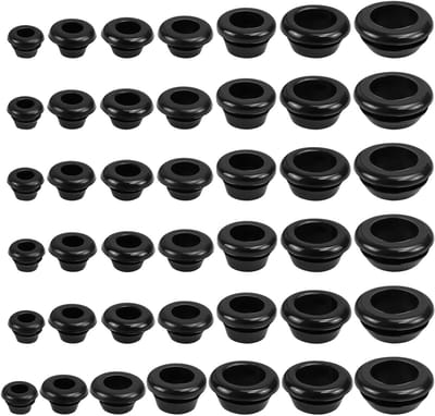 100 Stuks Waterdichte Rubber Kabeldoorvoeren in 10 Maten voor Betrouwbare Kabelbeveiliging