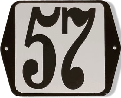 Huisnummer standaard nummer 57
