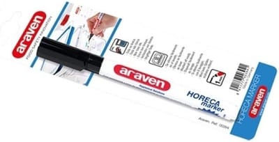 Araven Horeca Marker In Blister Zwart 210x57mm