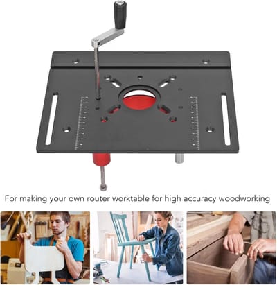 Freeslift Systeem - Houtbewerking Lift - Nauwkeurig Frezen - Brede Hefbereik - 47mm Hefhoogte - Zwart