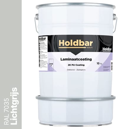 Holdbar Laminaatcoating Lichtgrijs (RAL 7035) 10 Kg - Laminaat Verf - Vloerverf - Alle Kleuren - Krasvast - UV-bestendig - Vergeelt niet - Gemakkelijk Schoonmaken - 2 Componenten