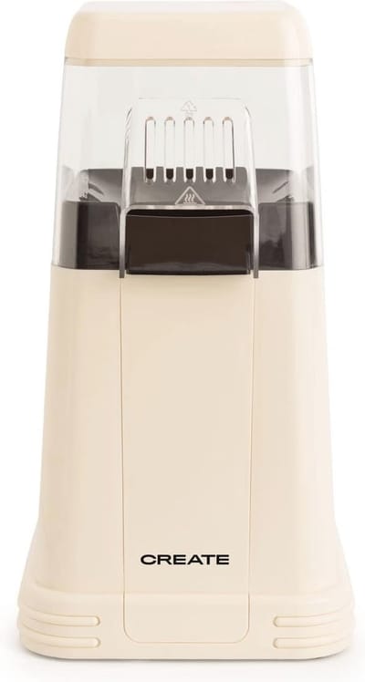 Popcornmaker 1200W - Elektrische Popcornmachine in Gebroken Wit voor Gezonde Popcorn in 3 Minuten