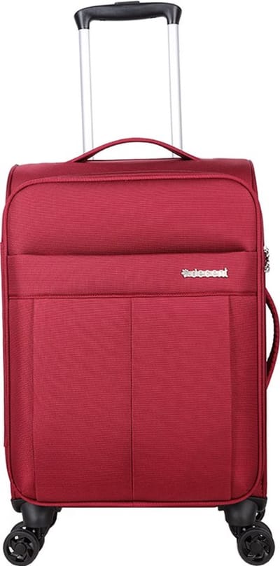 Decent D-UPRIGHT Handbagage koffer 55x35x20 - Handbagage trolley - Lichtgewicht koffer - Reiskoffer - Veilig TSA Cijferslot – Spinner 4 wielen - Rood