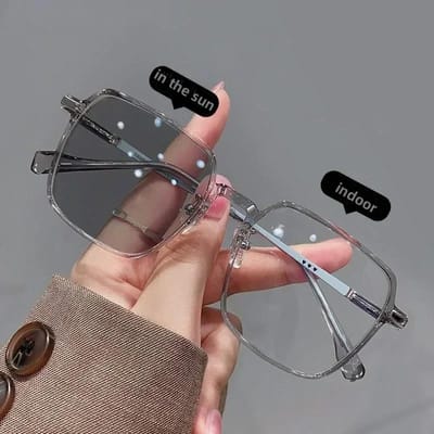 Nieuwste Voor Dames Fotochemische Leesbril Voor Heren Vrouwelijke Vintage Verziendheid Bril Trendy Slim Kleur Veranderende Zonnebril Presbyopie 1.0 gray