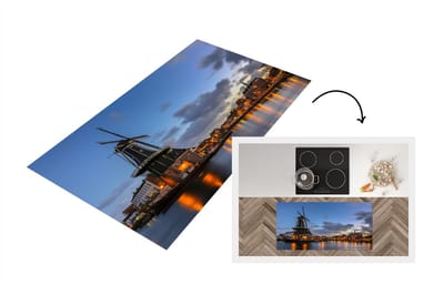 Keukenloper - Loper keuken - Molen - Haarlem - Licht - 120x60 cm - Keukenloper vinyl