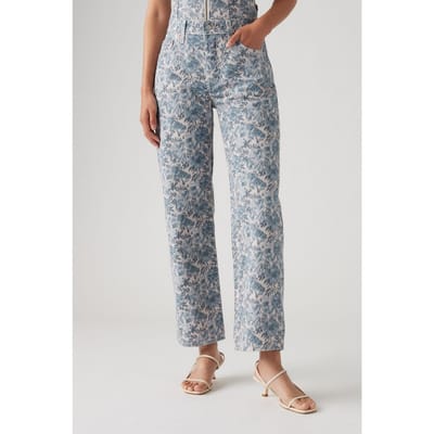 Levi's 501 '90s Ankle Ophelia Floral Maat: W27L29 | Straight Jeans Outlet | Dames | Blauw