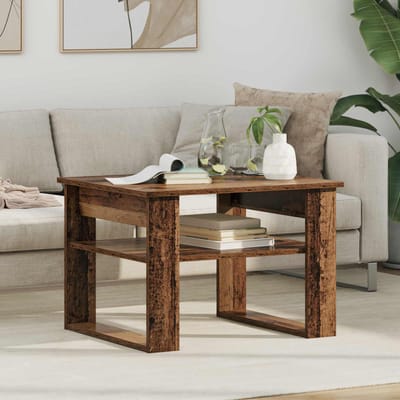 vidaXL - Salontafel - Oudhout - 64 - x - 54 - x - 44 - cm - Bewerkt - hout