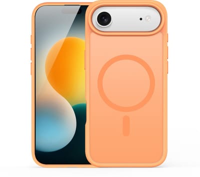 Dux Ducis Yind Geschikt voor iPhone 17 Air hoesje - slanke backcover met magnetisch ondersteuning - Oranje