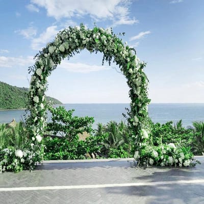 Tuinboog - Pergola Klimplant - Bruiloft Decoratie - Roestbestendig Ijzer - 240 cm Hoog - Zwart