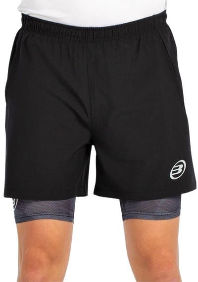 Bullpadel Manzan Padel Short Heren Zwart – Padel Sportshort – Sneldrogend – Met Zakken