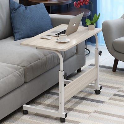 Mobiele Bureau - Laptop bijzettafel - Sta bureau voor laptop tafel voor thuis - Bureau Op Wielen - thuiskantoor - (80cm * 40cm)
