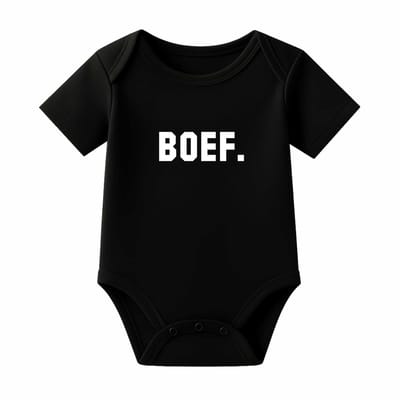 Romper Boef - zwart - korte mouw