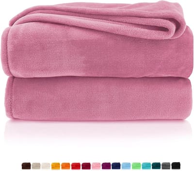 Fluffy Flannel Cuddly Blanket XXL - Warm and Soft Bedspread for Sofa - 220 x 240 cm