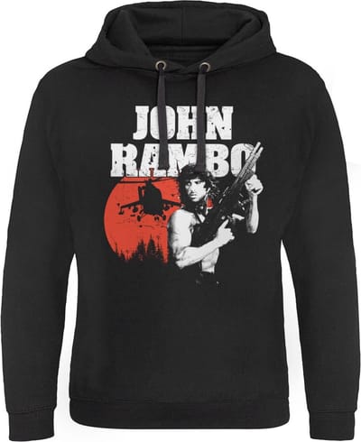 Rambo Hoodie/trui -S- John Rambo Zwart