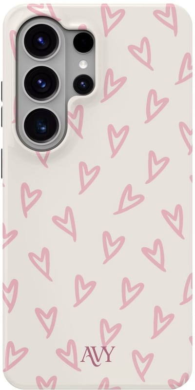 AVY Hoesje geschikt voor Samsung Galaxy S26 Ultra | Cupid Blush | Hartjes | Roze | Hard Shell Back Cover | Compatibel met MagSafe & Qi2
