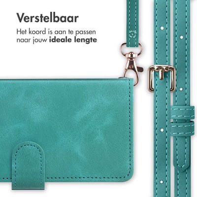 imoshion Hoesje - Geschikt voor Samsung Galaxy A25 (5G) - Bookcase met koord - Turquoise