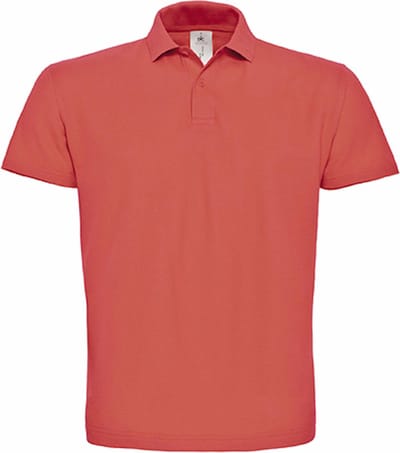 Unisex Polo 'ID.001' Koraalroze merk B&C Collectie maat XXL