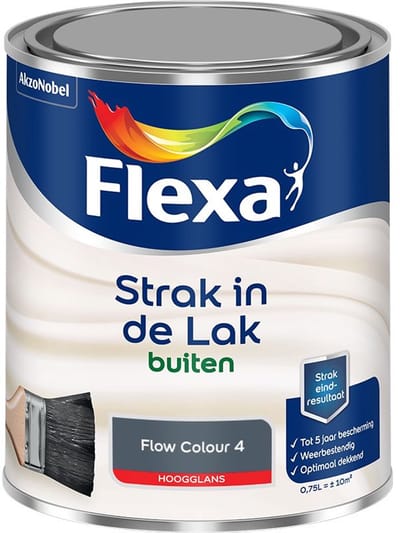 Flexa - Strak In De Lak Buitenlak Hoogglans - Flow Colour 4 - Mengverf - 750 Ml