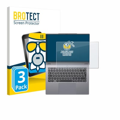BROTECT - Screenprotector voor Tuxedo InfinityBook Pro 14 Gen 10 - Folie Beschermfolie Beschermglas matte 3 Stuks